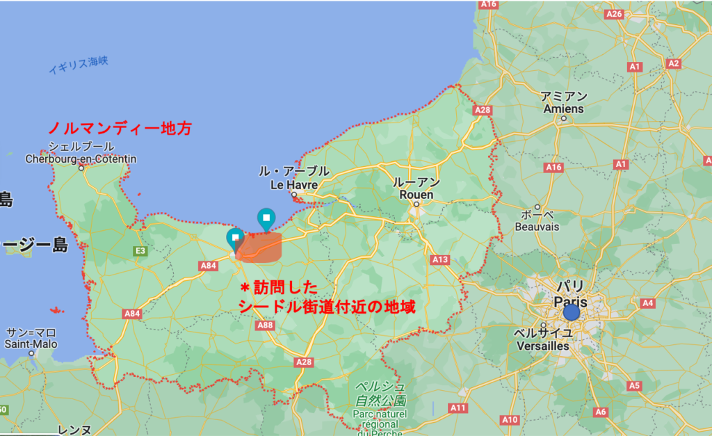 カルヴァドスの地図